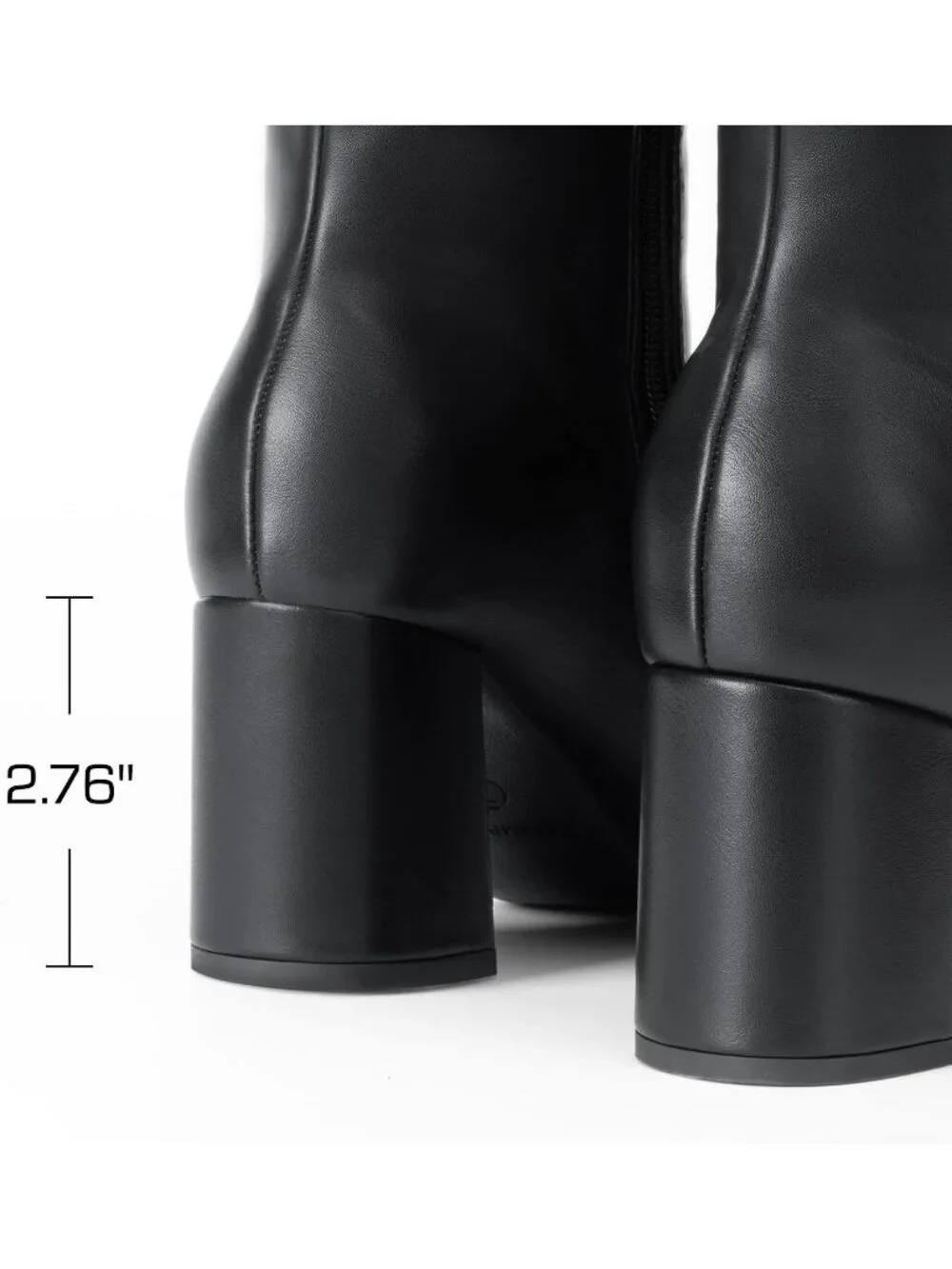 Dream Pairs Women's Black Square Toe Side Zipper Comfortable Knee High Boots